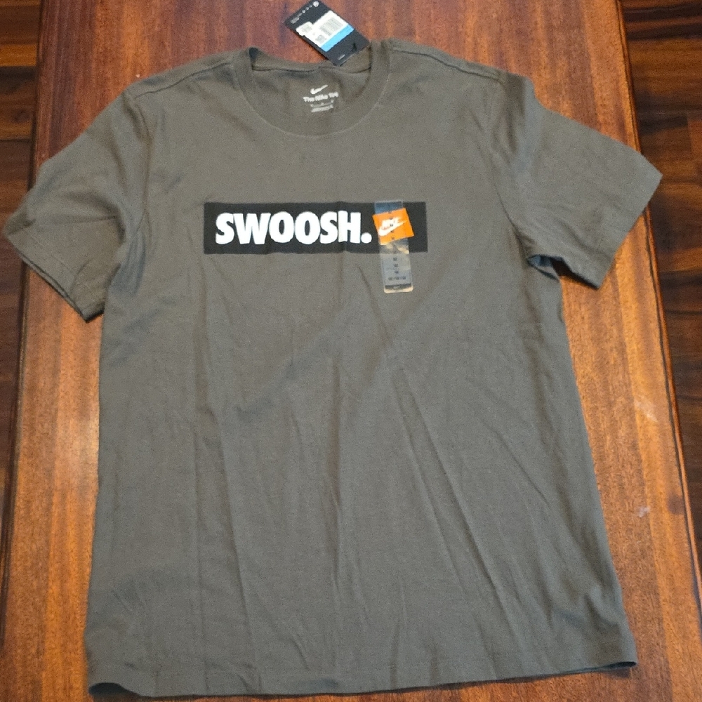 Nike Men's Swoosh Graphic Tee - Dark Gray